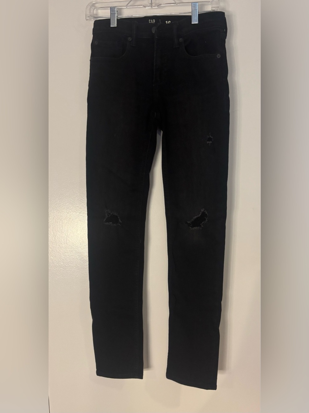 GAP Black Kids Ripped Skinny Jeans